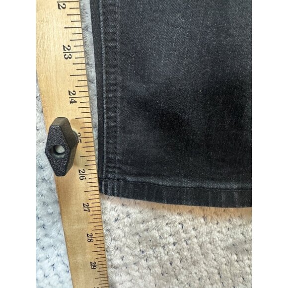 Avenue Denim Womens Black Jeans Size 30 Stretch Decorative Button Detail Pockets - Picture 8 of 11